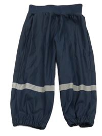 Tmavomodré nepromokavé kalhoty s proužkem Topomini