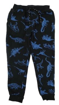 Černé tepláky s dinosaury