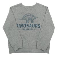 Sivá mikina s dinosaurom