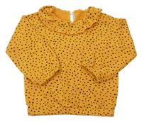 Žlto-čierna ľahká bodkovaná mikina Matalan