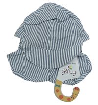 Bílo-modrá pruhovaná kšiltovka 