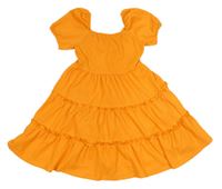Oranžové mačkané šaty Matalan