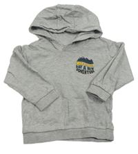 Sivá mikina s horami a kapucňou Matalan