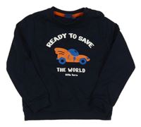 Tmavomodrá mikina s autom