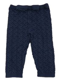 Tmavomodré vzorované pletené tepláky John Lewis