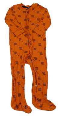 Oranžový vzorovaný rebrovaný overal Lupilu