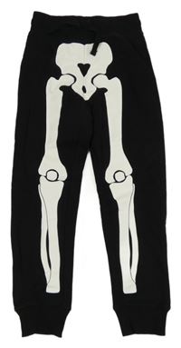 Černé tepláky s kostmi H&M