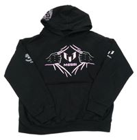 Černá mikina s potiskem a kapucí - Messi 