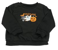 Čierna mikina s duchem a tekvicou Shein