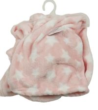 Nové - Světlerůžová chlupatá deka s hvězdami 