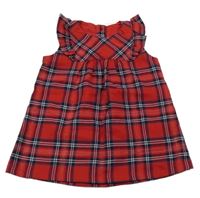 Červeno-tmavomodro-bílé kárované šaty H&M