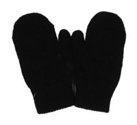 Černé pletené palcové rukavice