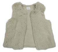 Béžová kožušinová podšitá vesta Next