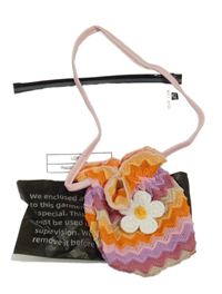 Nové - Barevná háčkovaná minikabelka s květem