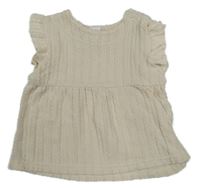 Smetanová strukturovaná tunika Topomini