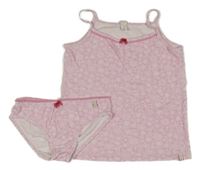 2set - Světlerůžová květovaná košilka + kalhotky Esprit