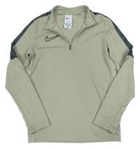Béžovo-šedé sportovní funkční triko Nike