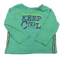 Zelené tričko s nápisom S. Oliver