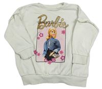 Bílá oversize mikina Barbie s volánky George