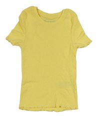 Žlté rebrované tričko Primark