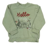 Světlezelená mikina s Bambim Primark
