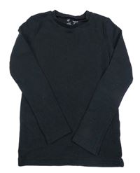 Černé žebrované triko F&F