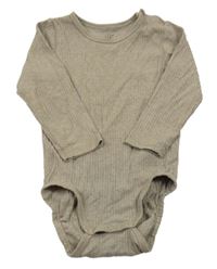 Béžové žebrované body H&M