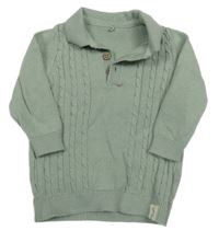 Sivý vzorovaný sveter s golierikom Geroge