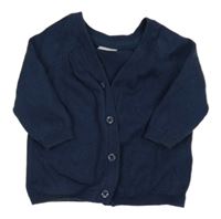 Tmavomodrý propínací svetr Next