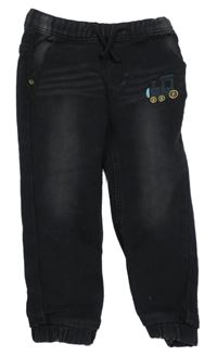 Čierne teplákové rifle s vláčikom  So Cute