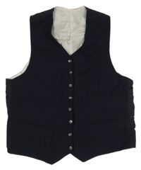 Tmavomodrá společenská vesta 