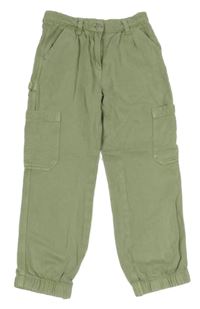 Khaki cargo cuff kalhoty Next 