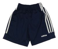 Tmavomodré športové kraťasy s logom Adidas