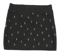 Tmavosivá pletená sukňa so vzorom H&M