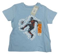 Nové - Svetlomodré tričko s fotbalistou Primark