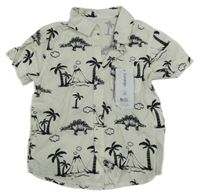 Nové - Smetanová košile s palmami George
