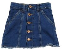 Tmavomodrá rifľová prepínaci sukňa Denim Co.