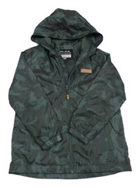 Khaki-šedá army šusťáková jarní bunda s kapucí F&F