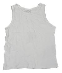 Biely rebrovaný top Zara