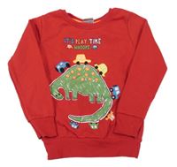 Červená mikina s dinosaurom Whoops