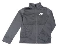 Šedá propínací sportovní mikina s logem Nike 