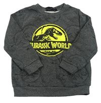 Tmavošedá melírovaná mikina s dinosaurem - Jurský svět PRIMARK