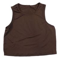 Tmavohnedý crop top zn. SHEIN