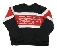 Černo-bílo-červená mikina s číslem PRIMARK