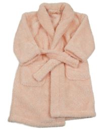 Broskvový trblietavý chlpatý župan F&F