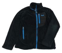 Černá plyšová bunda s logem BRUGI