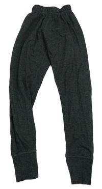 Tmavošedé melírované žebrované thermo spodní kalhoty Jockey