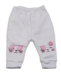 Svetlofialové teplákové tepláky s čumáčky