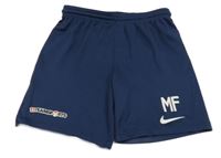 Tmavomodré funkčné športové kraťasy s logom a písmenky Nike