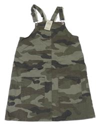 Nové - khaki-army riflové šaty Denim Co.